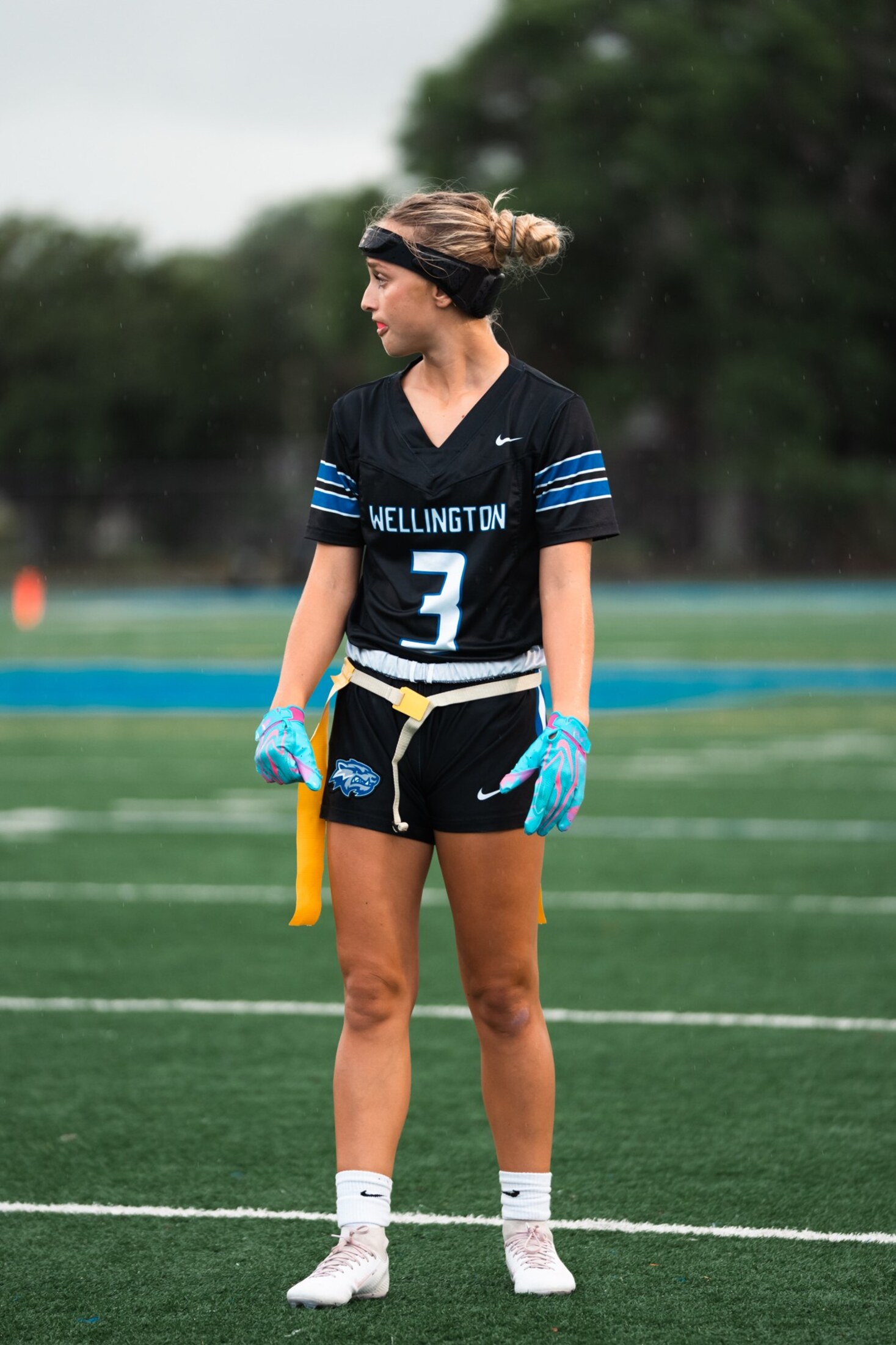 Athlete portrait on the field after the game