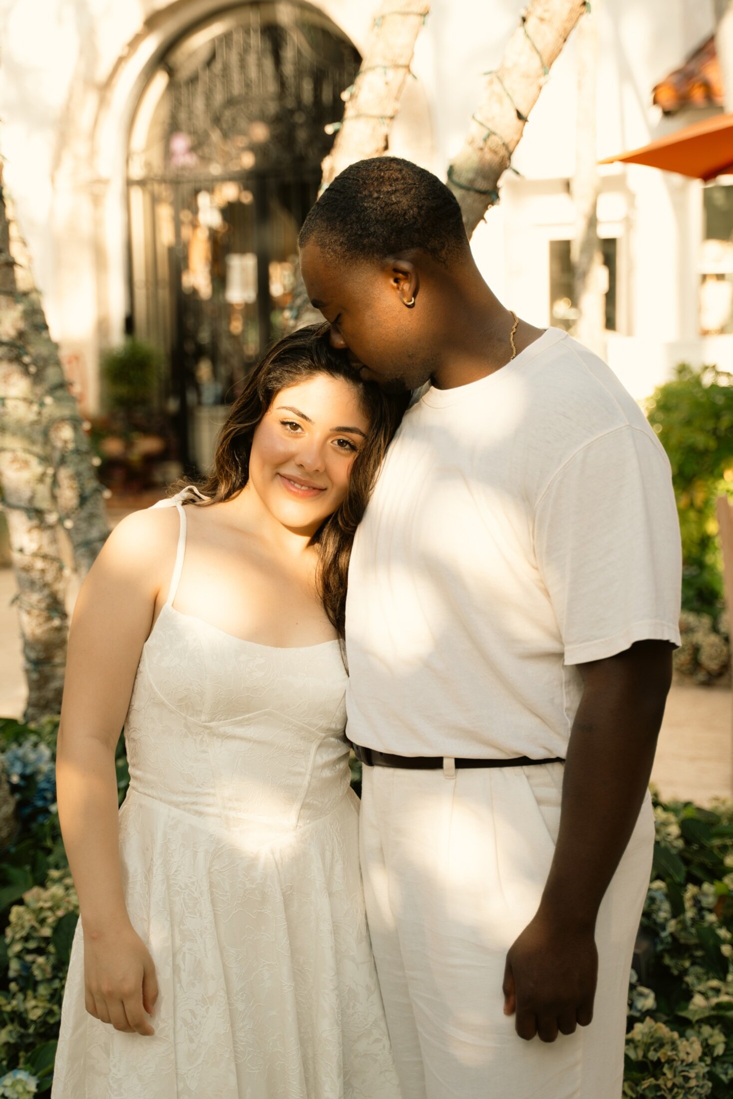 Couple at the venue entrance